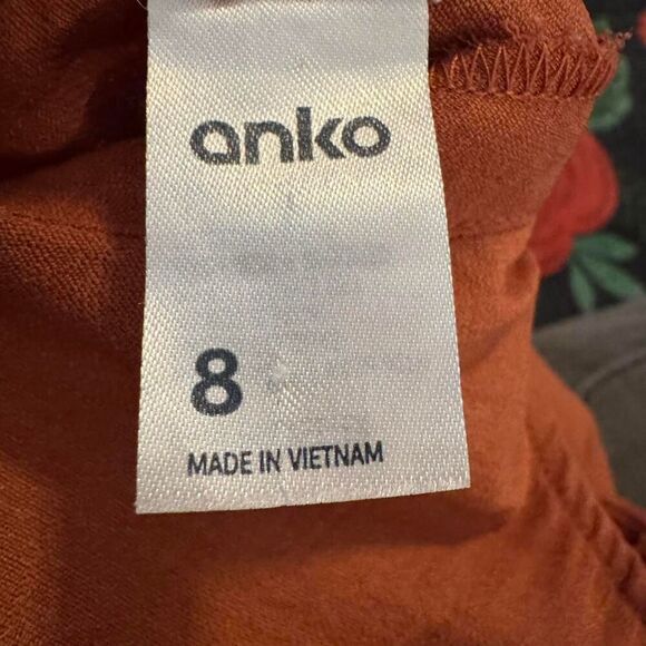 Anko Women's Orange/Terracotta Sleeveless Button-down Dress Size 8 - Picture 3 of 4